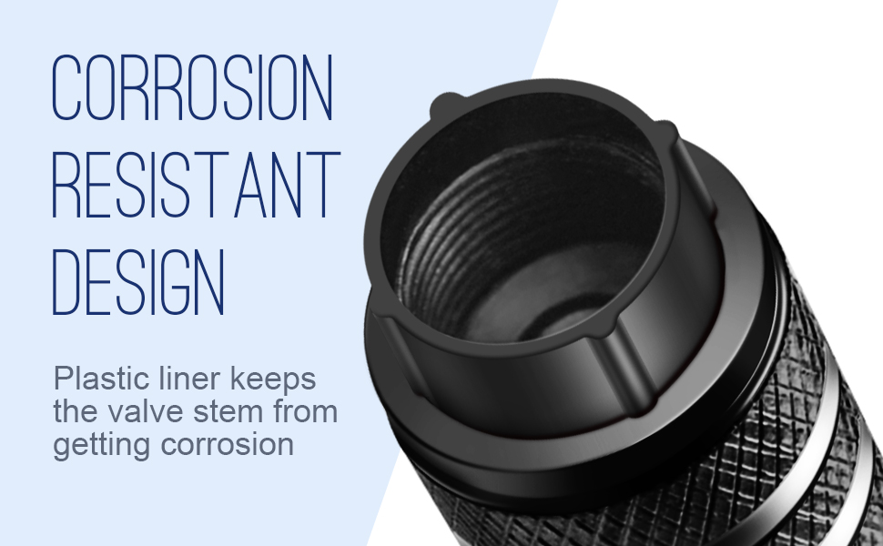 corrosion resistant design valve caps